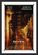 Load image into Gallery viewer, An original movie poster for the Brad Pitt and Morgan Freeman film Seven