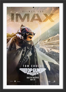 An original IMAX movie poster for the Tom Cruise film Top Gun Maverick