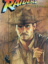 Load image into Gallery viewer, An original movie poster for the Indiana Jones film Raiders of the Lost Ark