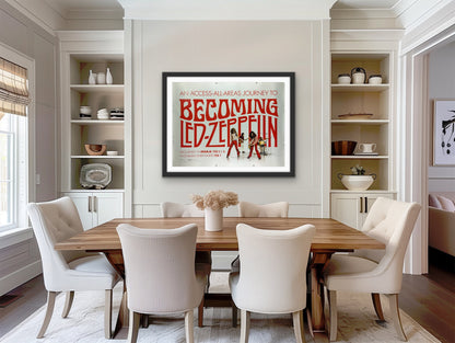 An original movie poster for the film Becoming Led Zeppelin
