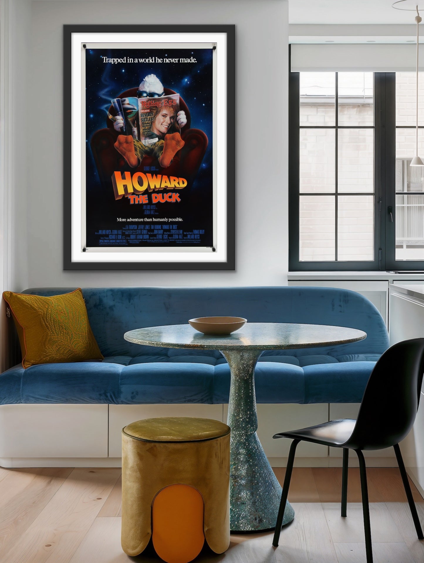 An original movie poster for the George Lucas Marvel film Howard The Duck