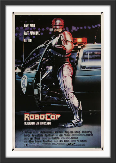 An original movie poster for the Paul Verhoeven film RoboCop