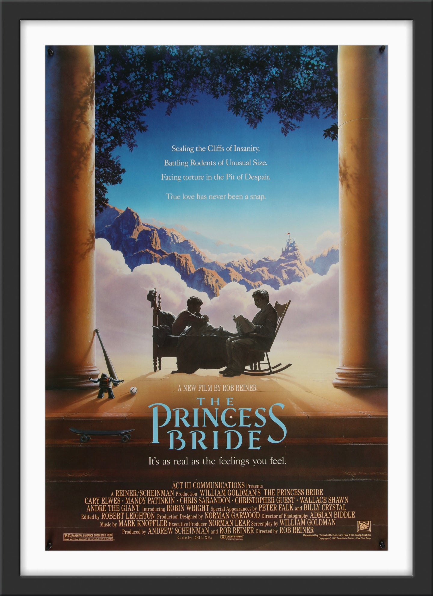 An original movie poster for the film The Princess Bride