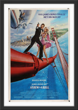 Load image into Gallery viewer, An original movie poster with art by Daniel Goozee for the James Bond film A View To A Kill