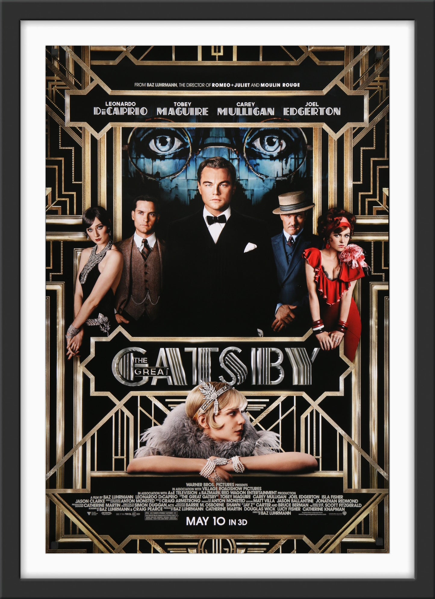 An original movie poster for the film The Great Gatsby