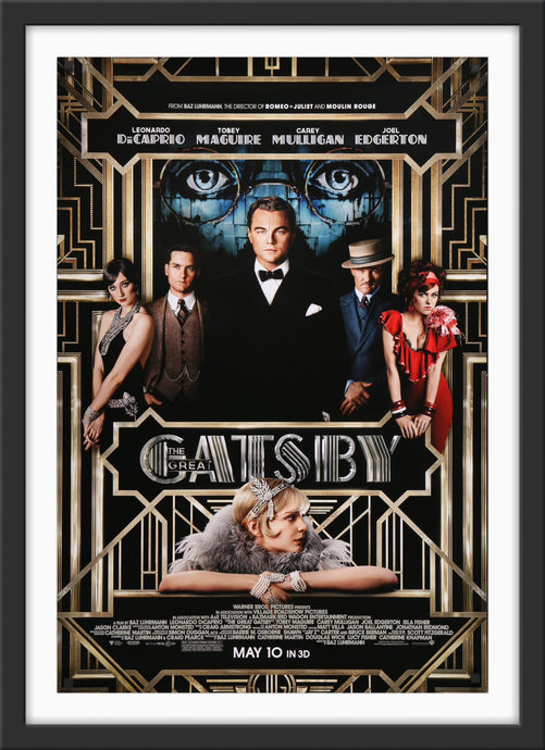 An original movie poster for the film The Great Gatsby