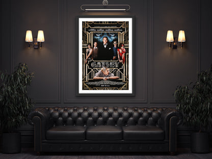 An original movie poster for the film The Great Gatsby