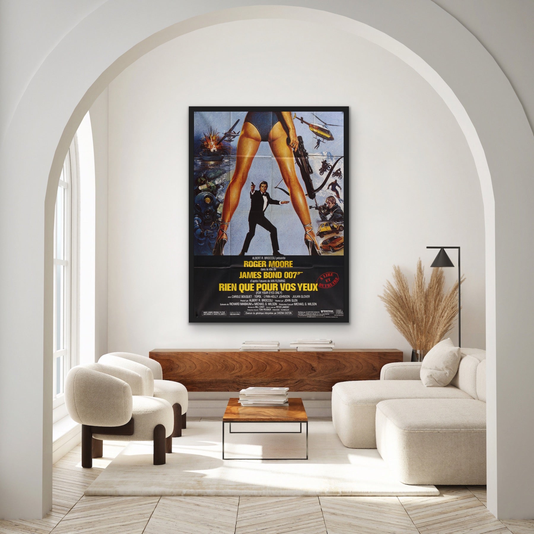 An original French grande movie poster for the James Bond film For Your Eyes Only