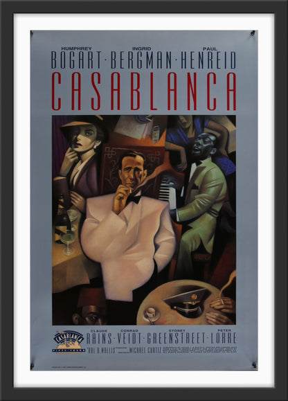 An original movie poster for the film Casablanca