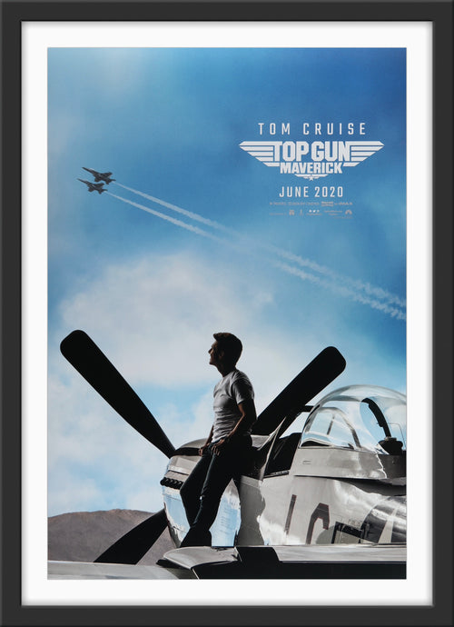 An original movie poster for the Tom Cruise film Top Gun Maverick