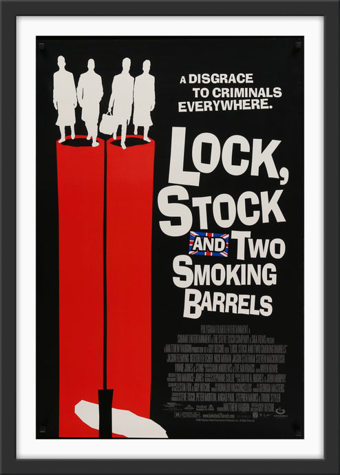 An original movie poster for Guy Ritchie's Lock, Stock and Two Smoking Barrels