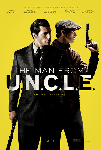 An original movie poster for the 2015 film The Man From UNCLE / U.N.C.L.E.