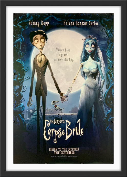 An original movie poster for the Tim Burton film The Corpse Bride