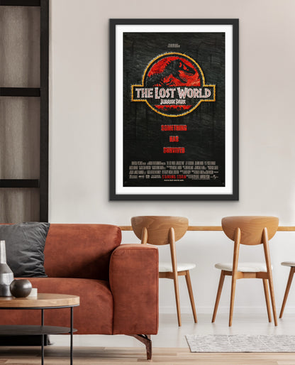 An original movie poster for the film Jurassic Park 2 : The Lost World