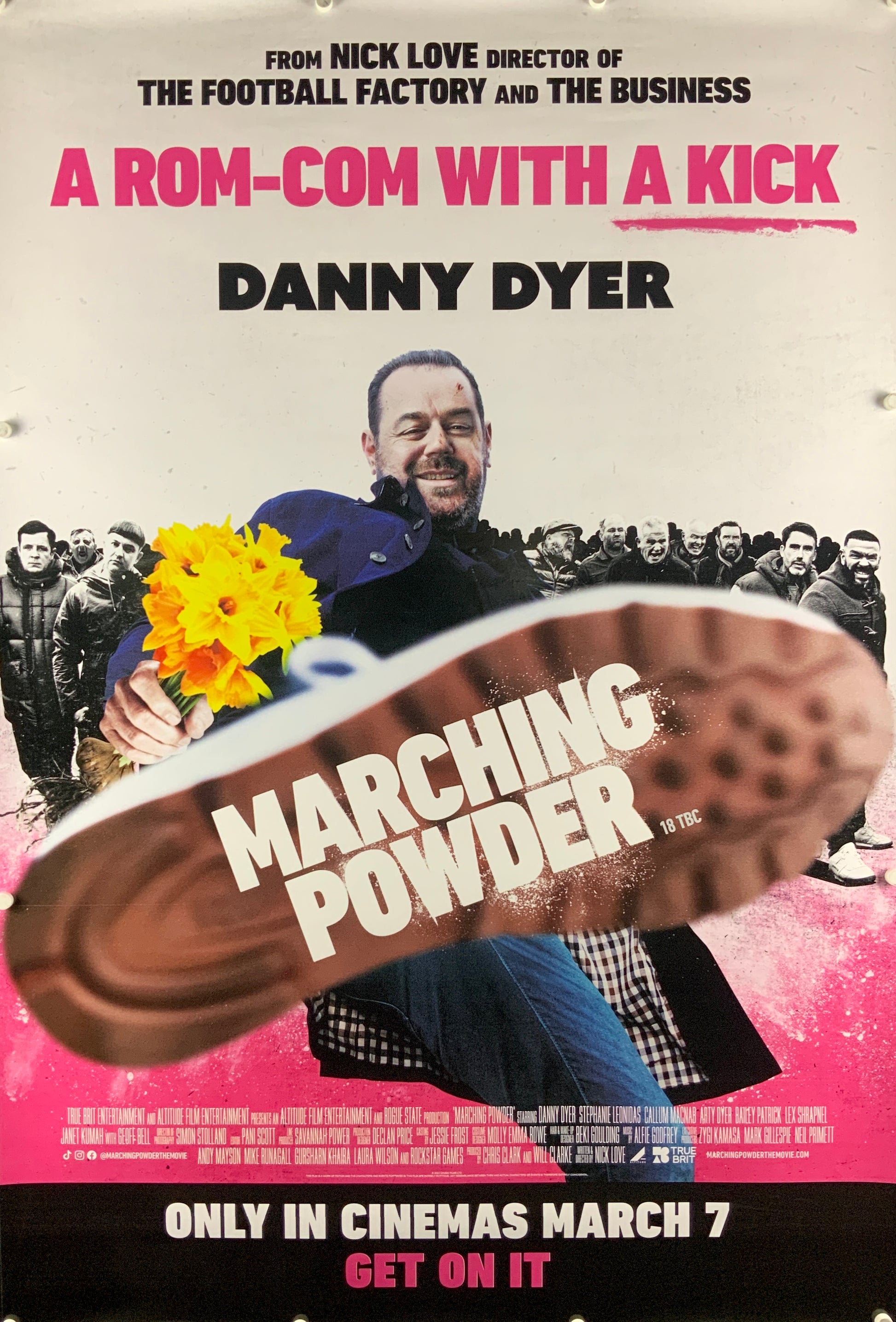 An original movie poster for the Danny Dyer film Marching Powder