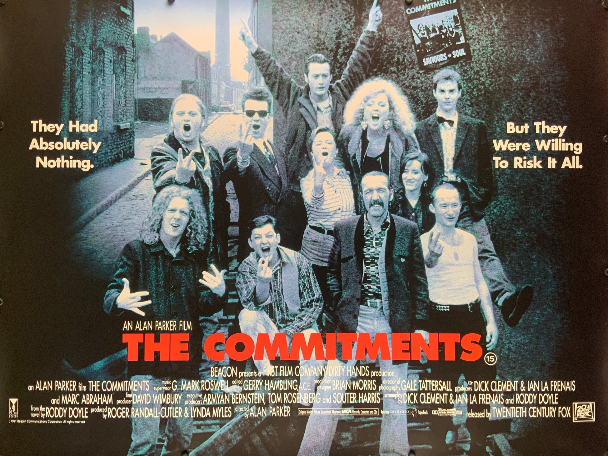 An original movie poster for the film The Commitments