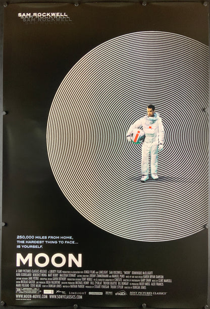 An original movie poster for the Duncan Jones film Moon