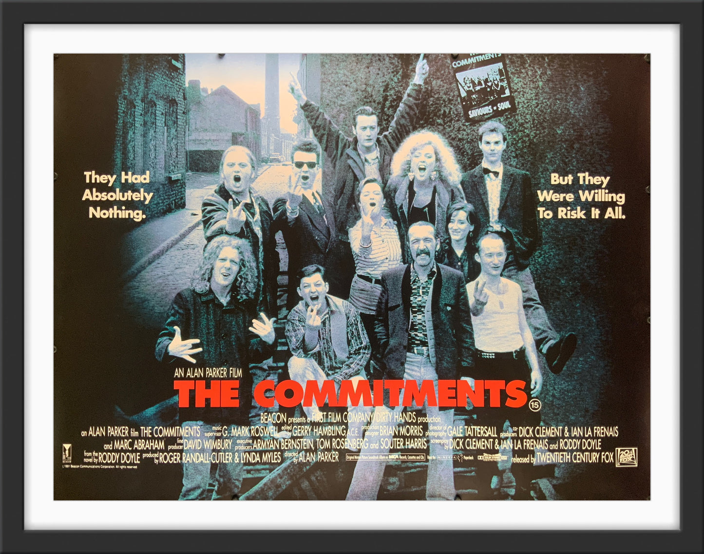 An original movie poster for the film The Commitments