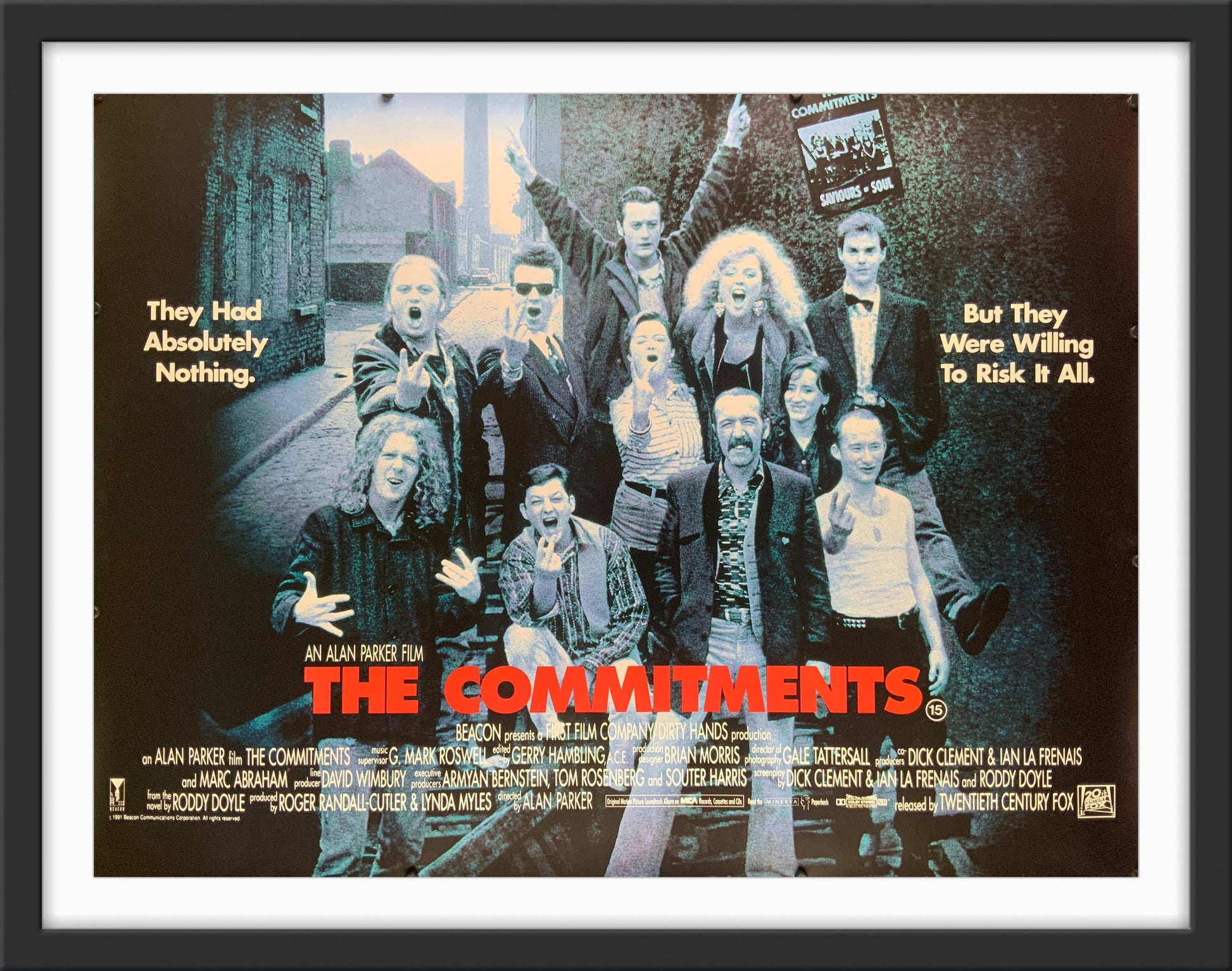 An original movie poster for the film The Commitments