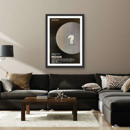An original movie poster for the Duncan Jones film Moon