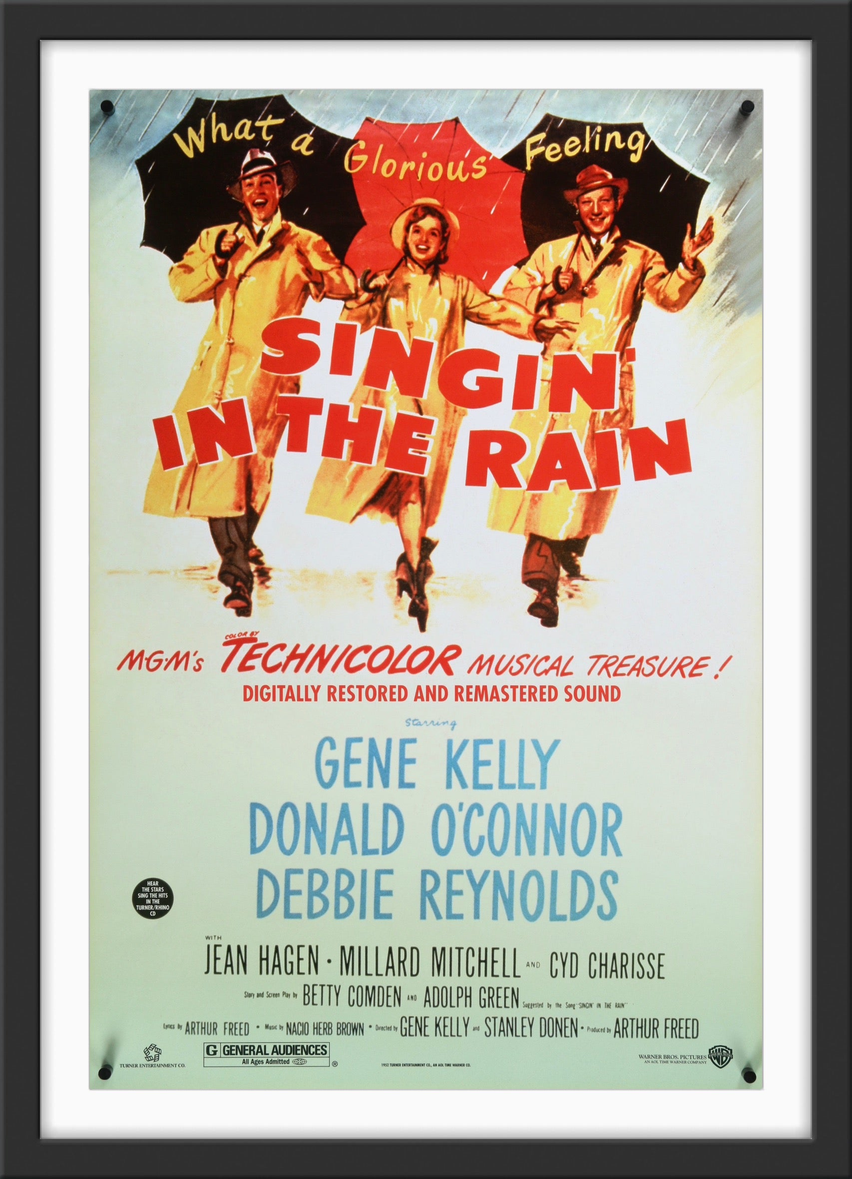 An original movie poster for the film Singing / Singin In The Rain