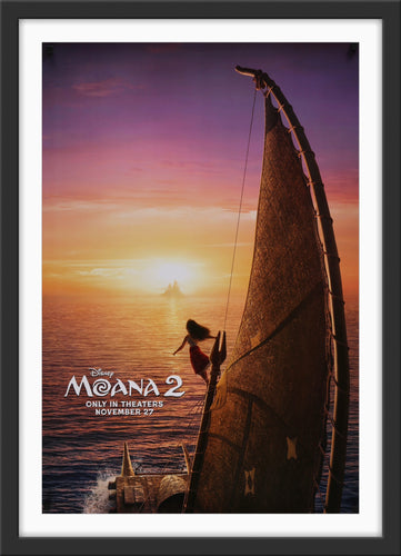 An original movie poster for the Disney film Moana 2