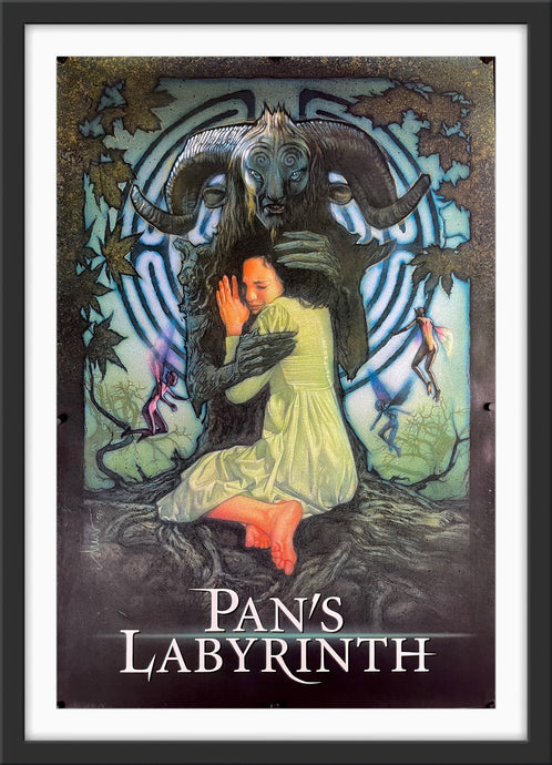An original movie poster with art by Drew Struzan for Guillermo del Toro's Pan's Labyrinth