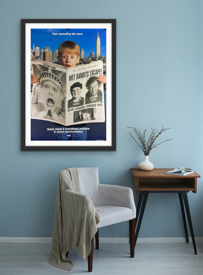 An original soundtrack movie poster for the film Home Alone 2