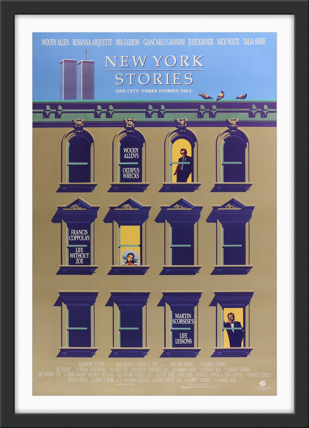 An original movie poster for the film New York Stories