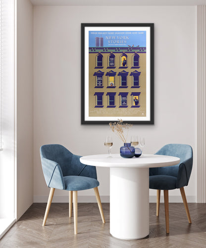 An original movie poster for the film New York Stories