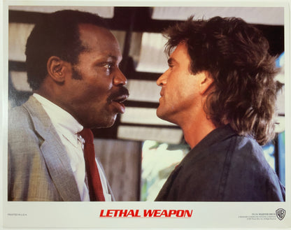 An original lobby card for the film Lethal Weapon
