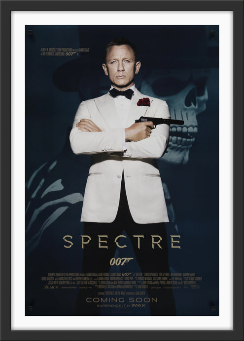 An original movie poster for the James Bond film SPECTRE