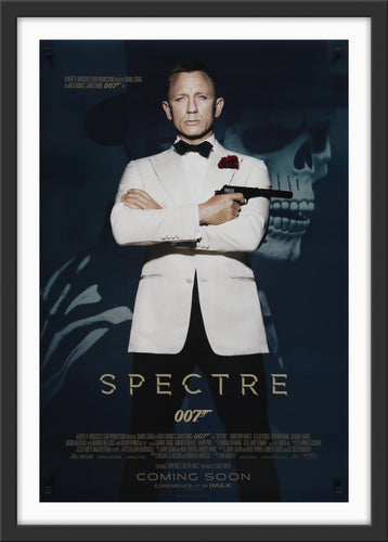 An original movie poster for the James Bond film SPECTRE