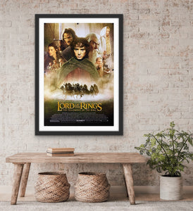 An original movie poster for the Peter Jackson film The Lord of the Rings : The Fellowship of the Ring