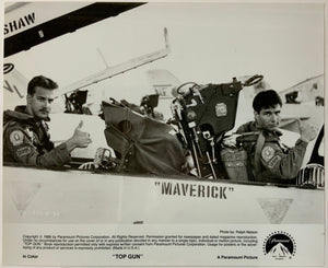 An original promotional movie still for the Tom Cruise film Top Gun