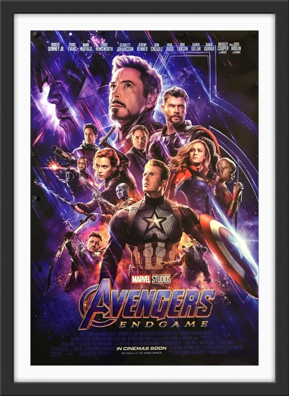 An original movie poster for the Marvel film Avengers : Endgame