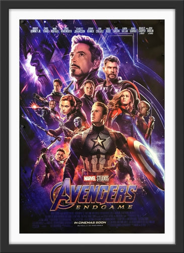 An original movie poster for the Marvel film Avengers : Endgame