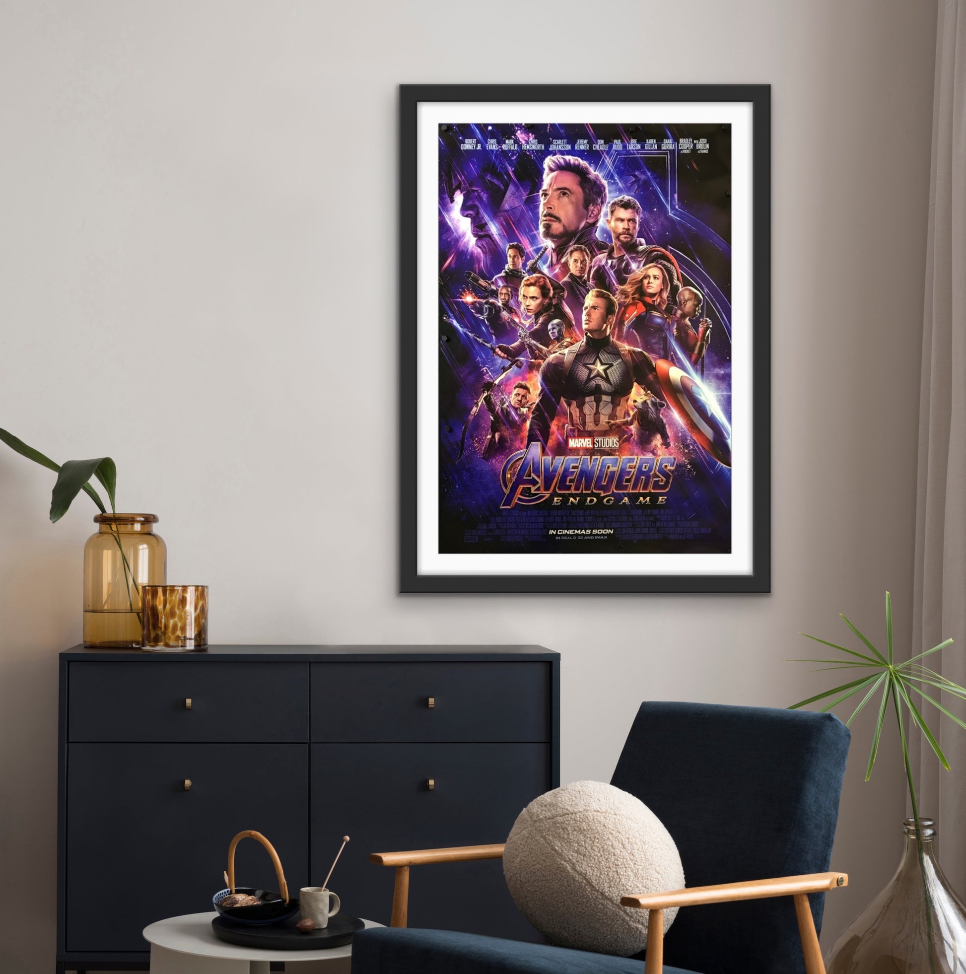 An original movie poster for the Marvel film Avengers : Endgame