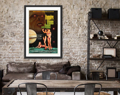 An original movie poster for the film Vampire Vixens From Venus