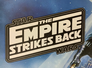 An original UK quad movie poster for the Star Wars film The Empire Strikes Back