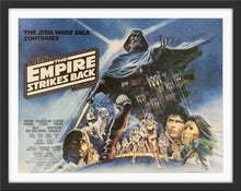 Load image into Gallery viewer, An original UK quad movie poster for the Star Wars film The Empire Strikes Back