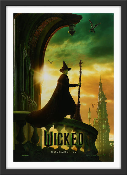 An original movie poster for the Wizard of Oz musical film Wicked