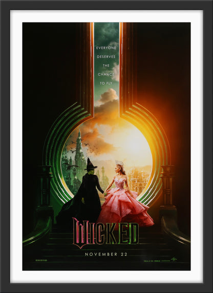 An original movie poster for the Wizard of Oz musical film Wicked