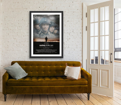 An original movie poster for the Steven Spielberg film Saving Private Ryan
