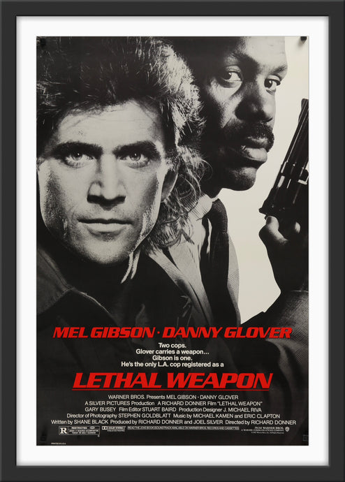 An original movie poster for the film Lethal Weapon