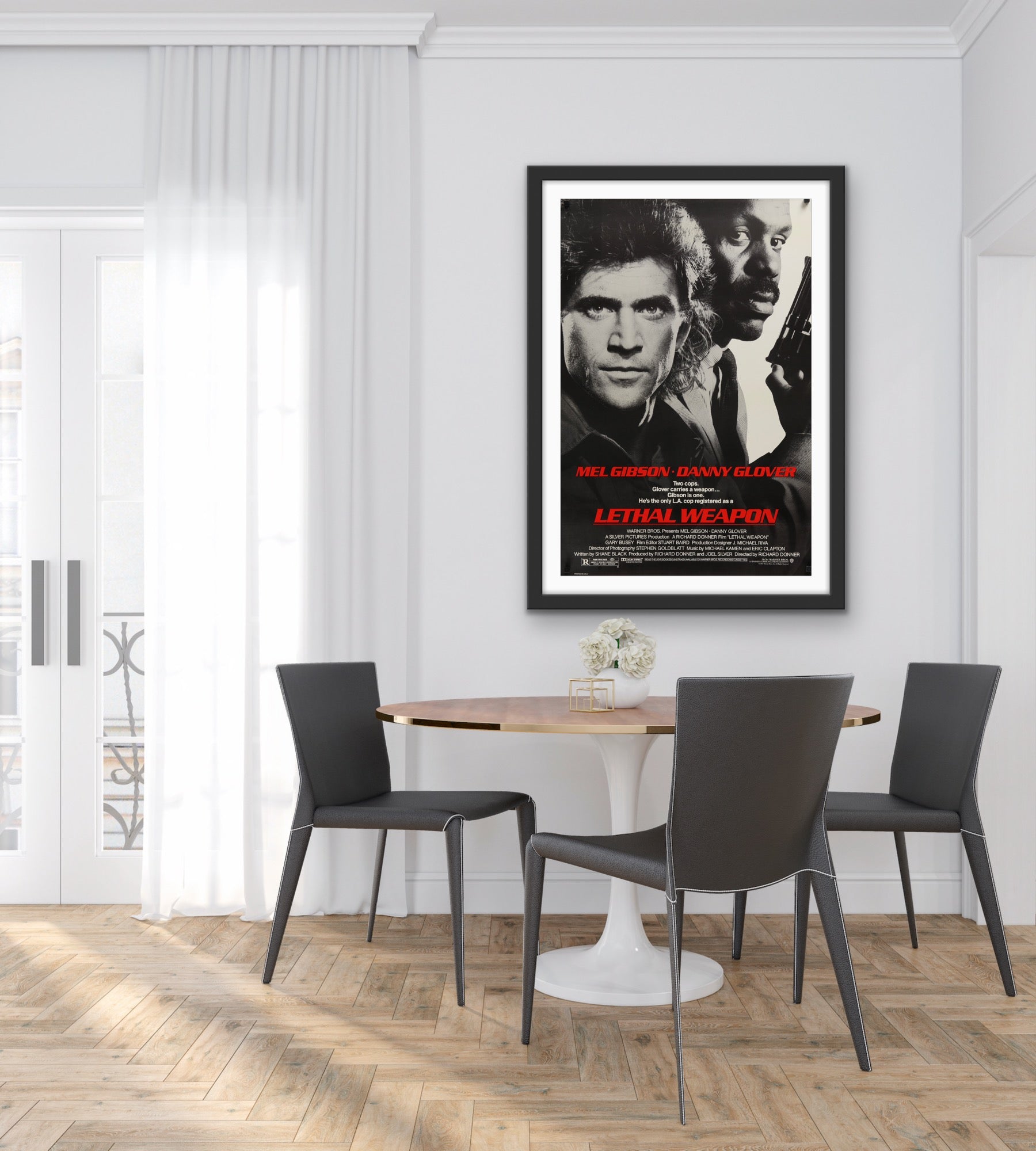 An original movie poster for the film Lethal Weapon
