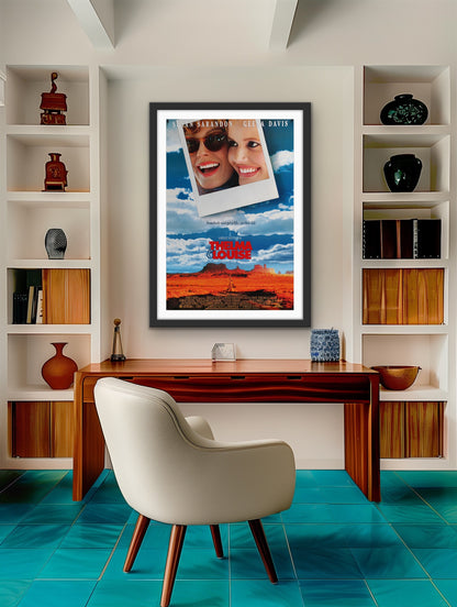 An original movie poster for the film Thelma and Louise