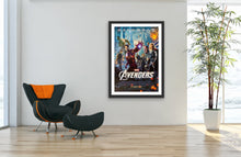 Load image into Gallery viewer, An original movie poster for the Marvel MCU film The Avengers / Avengers Assemble