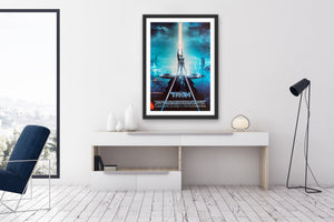 An original movie poster for the film Tron