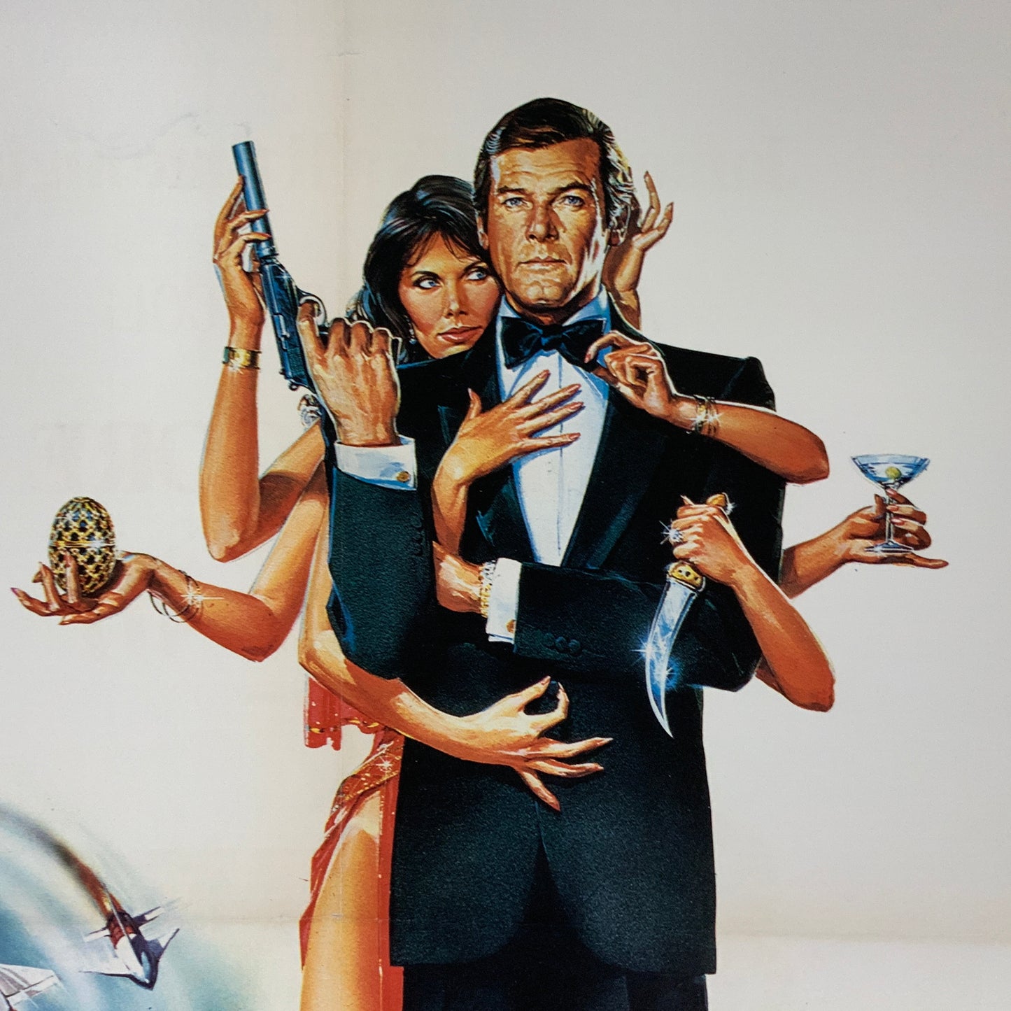 An original movie poster with artwork by Daniel Goozee for the James Bond film Octopussy